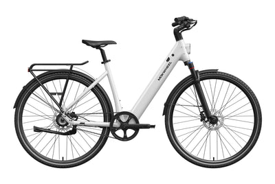 White FLINT ST PRO | Step-Through Belt Drive E-bike | Mokwheel Ebikes