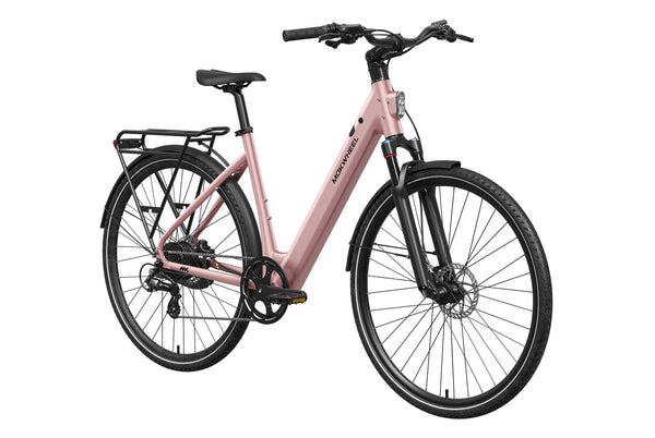 Crystal Pink FLINT ST | Lightweight Electric City Bike for Commuting | Mokwheel Ebikes