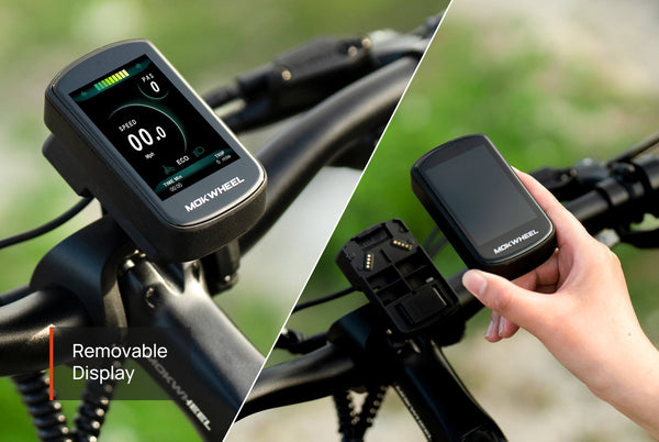 Removable backlit LCD display Mokwheel Basalt 2.0 electric bike
